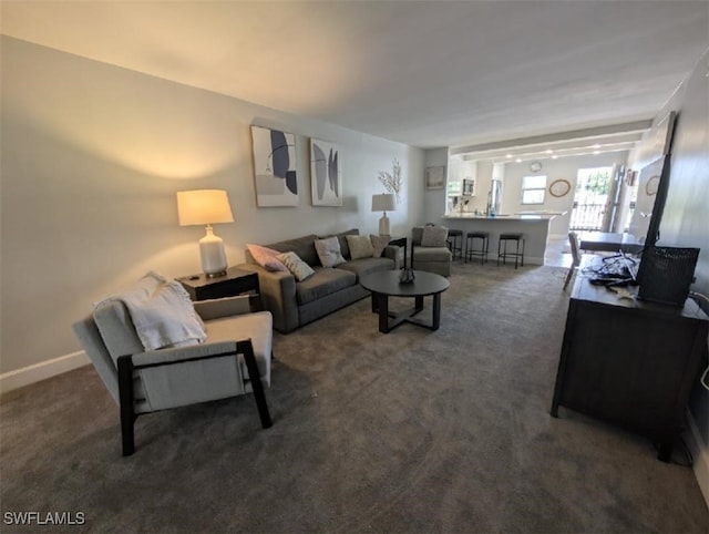 2111 Barkeley Ln Unit 13, Fort Myers, FL 33907 - living area with carpet floors