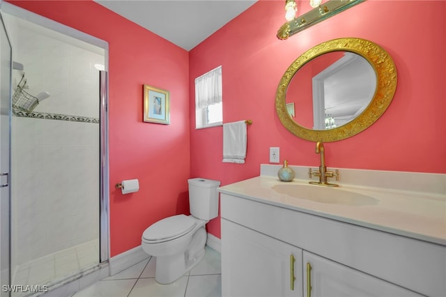 1811 NE 5th Ter, Cape Coral, FL 33909 - full bath featuring vanity, a stall shower, and tile patterned floors