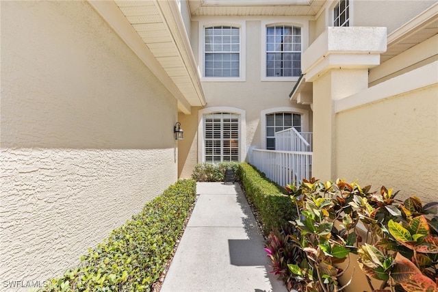 14521 Grande Cay Cir Unit 2902, Fort Myers, FL 33908 - doorway to property with stucco siding