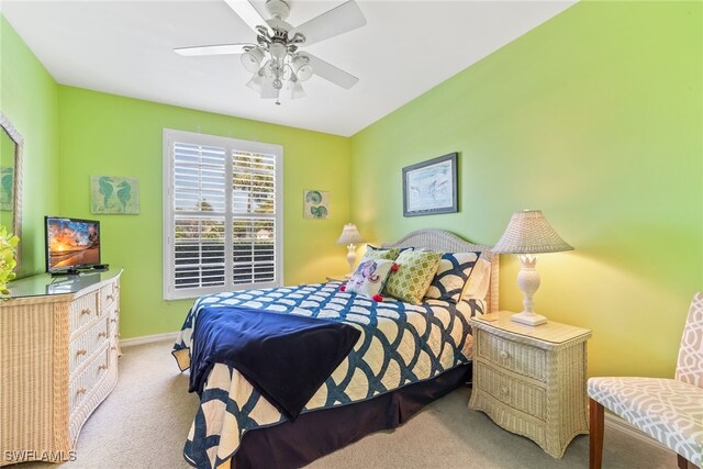 14521 Grande Cay Cir Unit 2902, Fort Myers, FL 33908 - carpeted bedroom with baseboards and a ceiling fan