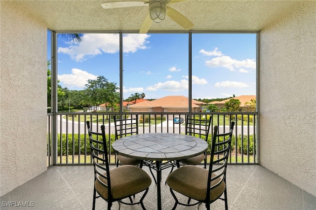 7839 Regal Heron Cir Unit 205, Naples, FL 34104 - sunroom with ceiling fan and plenty of natural light