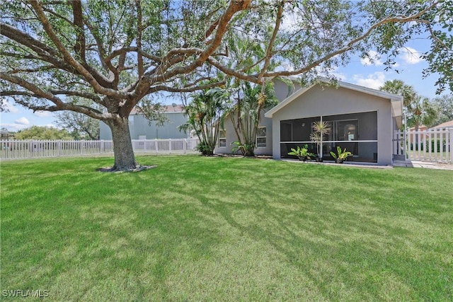 12839 Oakpointe Cir, Fort Myers, FL 33912 - view of yard featuring a sunroom