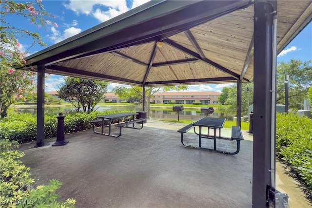 17504 Cherry Ridge Ln, Fort Myers, FL 33967 - view of property's community with a gazebo and a water view