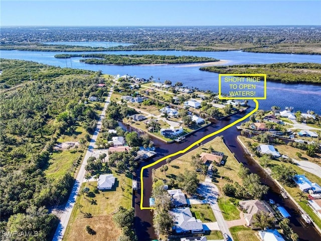 28427 Sabal Palm Dr, Punta Gorda, FL 33982 - aerial perspective of suburban area featuring a large body of water