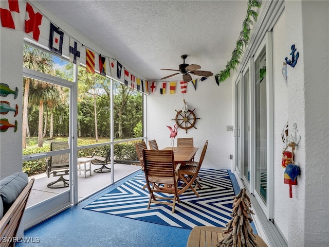 2110 Cay Lagoon Dr Unit 113, Naples, FL 34109 - sunroom / solarium with ceiling fan