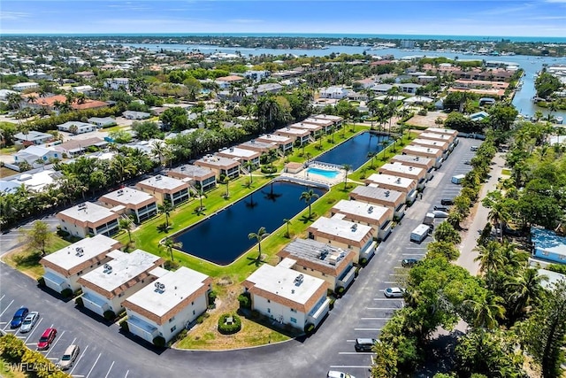 1155 Sandpiper St Unit G2, Naples, FL 34102 - aerial perspective of suburban area featuring a large body of water
