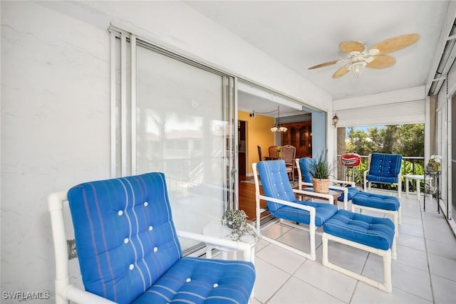 1155 Sandpiper St Unit G2, Naples, FL 34102 - sunroom with a ceiling fan