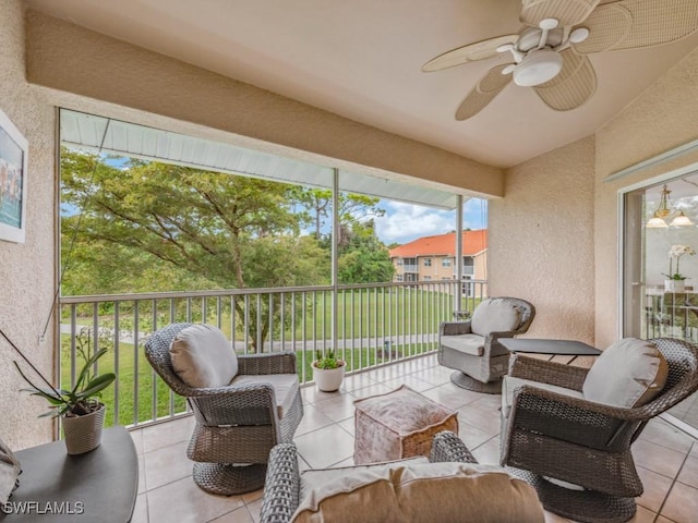 26660 Rosewood Pointe Cir Unit 205, Bonita Springs, FL 34135 - sunroom / solarium with a ceiling fan