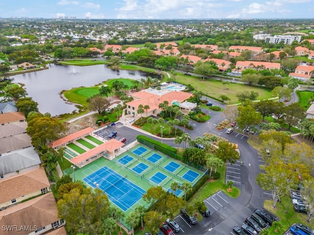 drone / aerial view of a nearby body of water