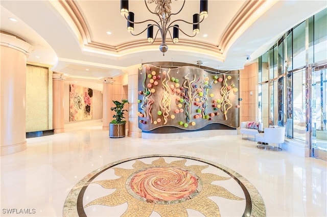 940 Cape Marco Dr Unit 1703, Marco Island, FL 34145 - lobby featuring ornamental molding and recessed lighting