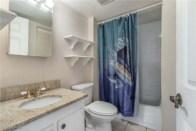 7410 Lake Breeze Dr Unit 204, Fort Myers, FL 33907 - full bathroom featuring vanity, tile patterned flooring, and shower / tub combo