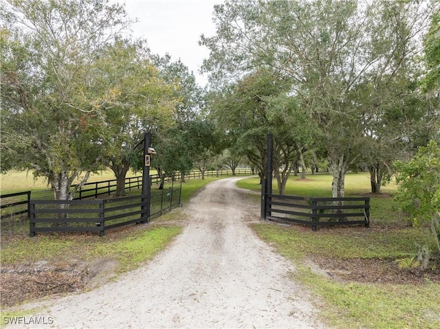 1291 S Swinging Trl, Labelle, FL 33935 - view of dirt / gravel driveway with a gated entry