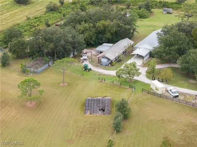 1291 S Swinging Trl, Labelle, FL 33935 - aerial overview of property's location with rural landscape