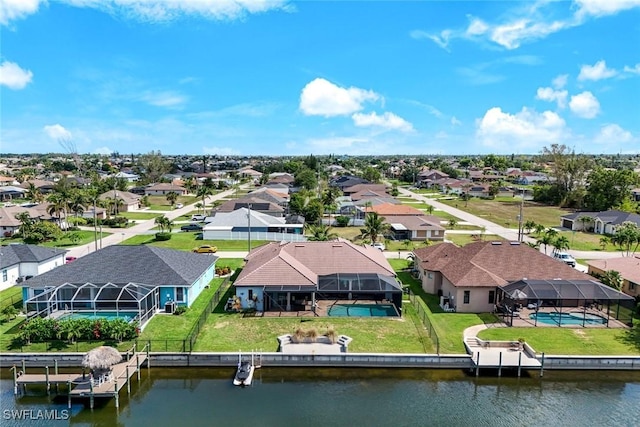 208 SW 15th St, Cape Coral, FL 33991 - aerial perspective of suburban area featuring a large body of water