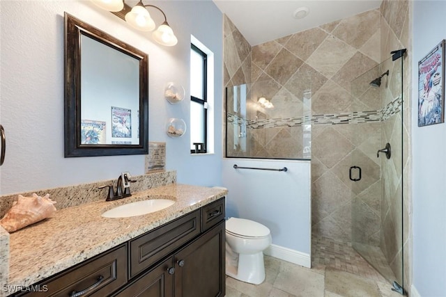208 SW 15th St, Cape Coral, FL 33991 - full bath featuring vanity, toilet, and a shower stall