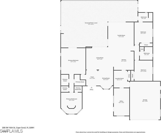208 SW 15th St, Cape Coral, FL 33991 - property floor plan