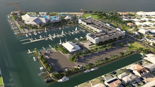 208 SW 15th St, Cape Coral, FL 33991 - aerial overview of property's location featuring a nearby body of water