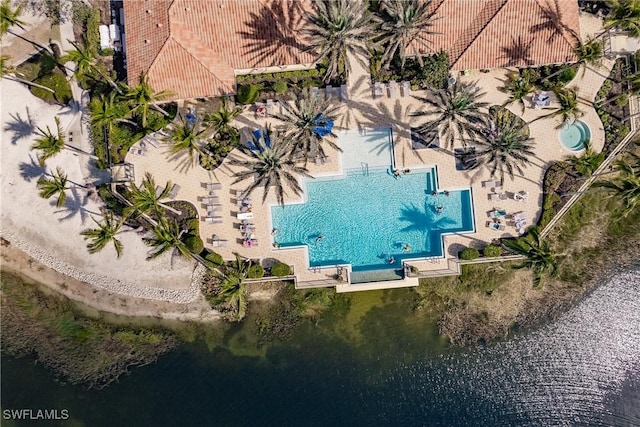 1878 Tarpon Bay Dr S Unit 102, Naples, FL 34119 - bird's eye view of a pool