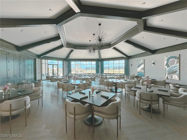 5583 Double Eagle Cir Unit 4141, Ave Maria, FL 34142 - dining area with floor to ceiling windows and wood finished floors