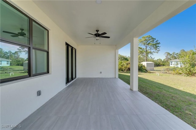 3604 Flora Ave N, Lehigh Acres, FL 33971 - view of patio with a ceiling fan