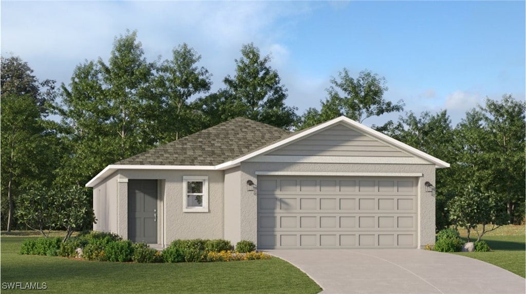 garage with driveway