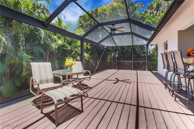 120 Heritage Way, Naples, FL 34110 - wooden terrace with a lanai