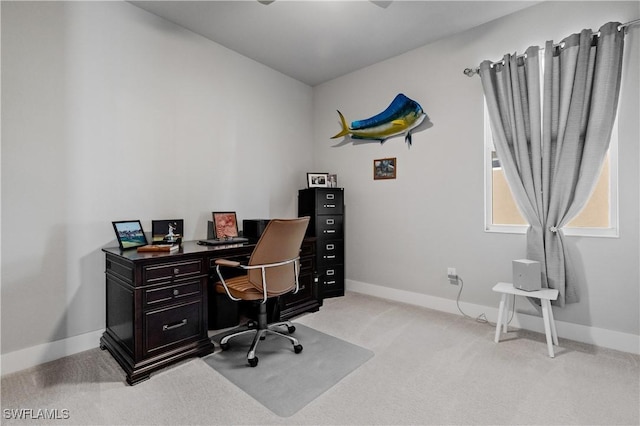 1806 SW 17th St, Cape Coral, FL 33991 - office area with baseboards and light carpet