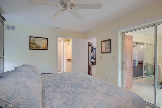 20010 Wolfel Trl, Estero, FL 33928 - bedroom with ensuite bath, ceiling fan, and a spacious closet