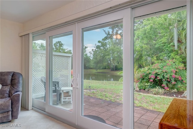 20010 Wolfel Trl, Estero, FL 33928 - doorway featuring a water view
