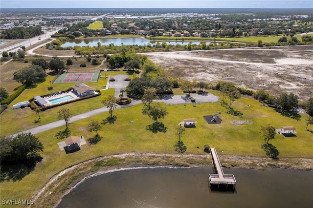 3272 Red Blush Way, Naples, FL 34120 - aerial view of property and surrounding area featuring a large body of water