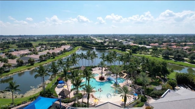 2736 Lambay Ct, Cape Coral, FL 33991 - aerial view of a nearby body of water and a pool area