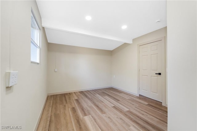 203 Carol Way, Fort Myers, FL 33905 - unfurnished room featuring light wood-style flooring, baseboards, and recessed lighting