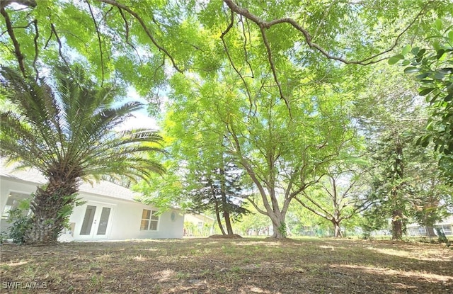 687 Grove Dr, Naples, FL 34120 - view of yard featuring french doors