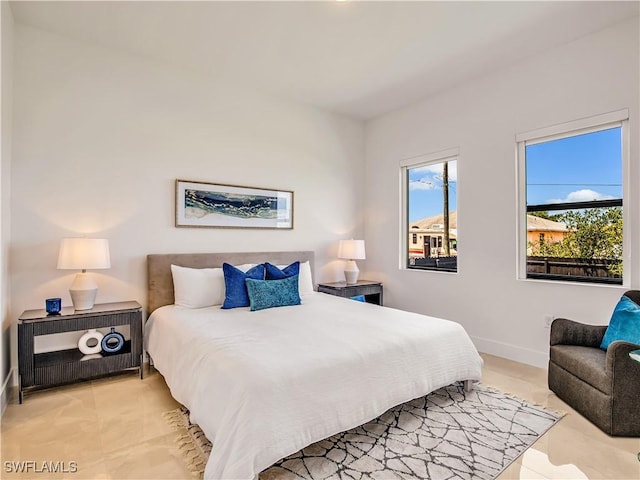 bedroom with baseboards