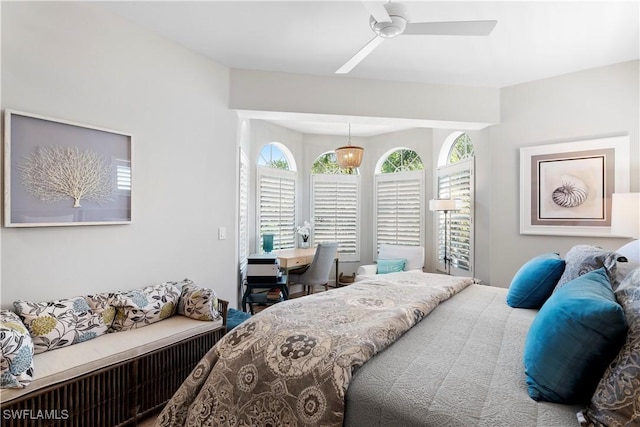 838 9th Ave S Unit 106, Naples, FL 34102 - bedroom with ceiling fan
