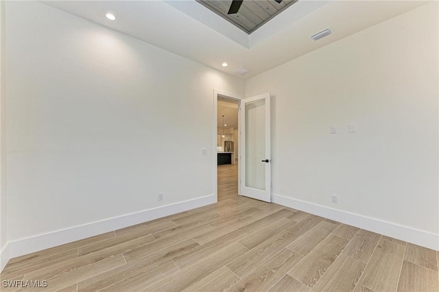 6100 Riverside Dr, Punta Gorda, FL 33982 - spare room with light wood finished floors, baseboards, and recessed lighting