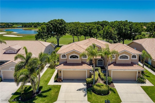 6659 Castlelawn Pl Unit 21, Naples, FL 34113 - aerial view of property and surrounding area with a large body of water and a local golf course