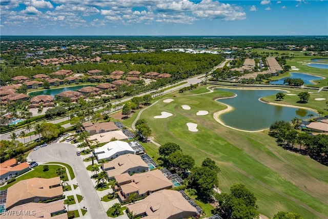 6659 Castlelawn Pl Unit 21, Naples, FL 34113 - aerial view of property's location with nearby suburban area, a nearby body of water, and a golf course