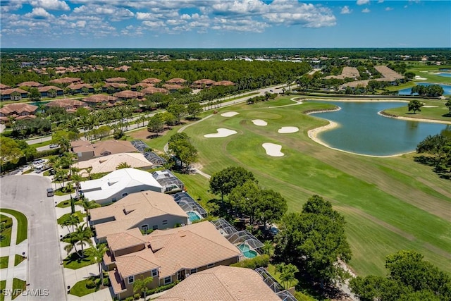 6659 Castlelawn Pl Unit 21, Naples, FL 34113 - aerial perspective of suburban area featuring a large body of water and a golf course