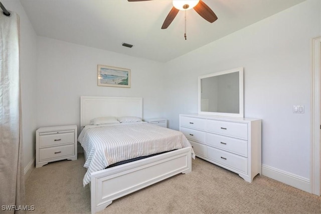 600 Port Side Dr, Naples, FL 34103 - bedroom featuring light colored carpet, baseboards, and ceiling fan
