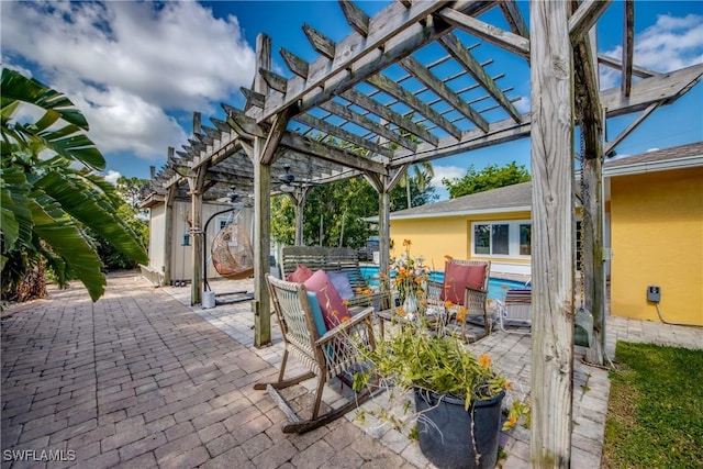 5905 Untermeyer Ct, North Fort Myers, FL 33903 - view of patio / terrace featuring a pergola