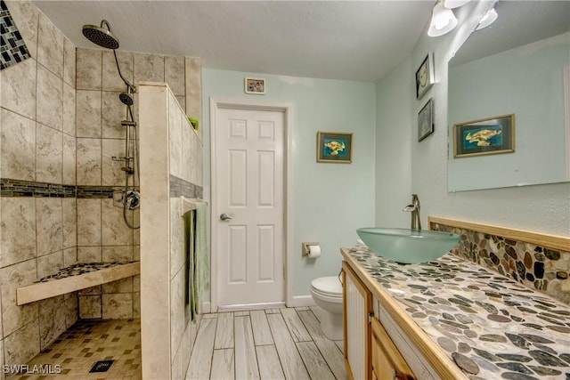 5905 Untermeyer Ct, North Fort Myers, FL 33903 - bathroom featuring walk in shower, toilet, and vanity