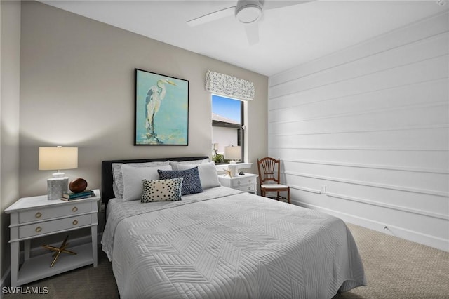 9284 Cormorant Dr, Naples, FL 34120 - bedroom featuring carpet floors and a ceiling fan