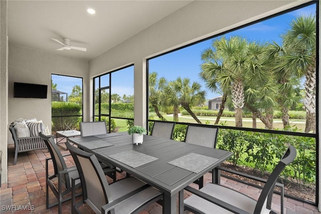 9284 Cormorant Dr, Naples, FL 34120 - sunroom / solarium with a textured wall and recessed lighting