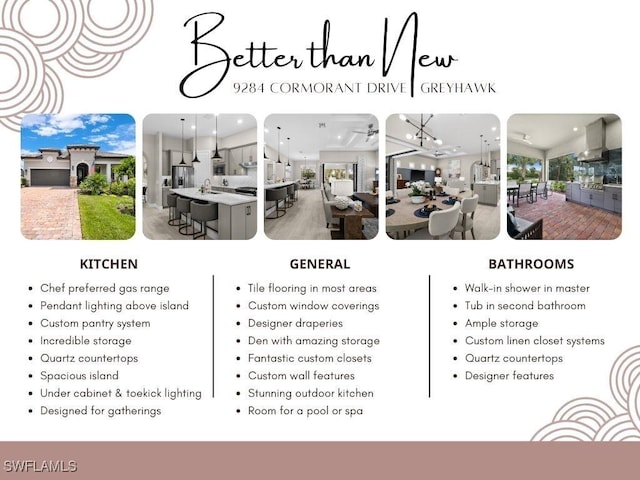 9284 Cormorant Dr, Naples, FL 34120 - view of marketing collateral with multiple images