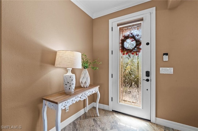 16232 Quesa Dr, Punta Gorda, FL 33955 - entryway featuring baseboards and crown molding