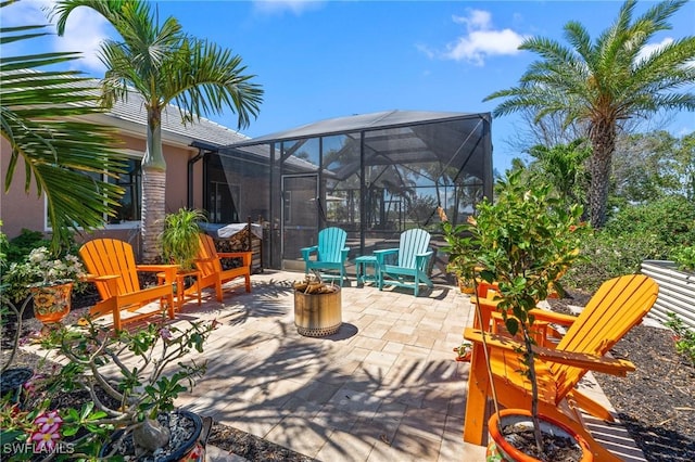 16232 Quesa Dr, Punta Gorda, FL 33955 - view of patio featuring a lanai