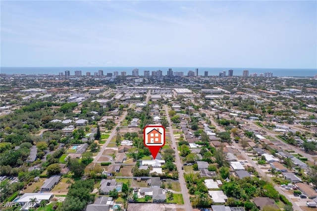 1300 Hilltop Dr, Naples, FL 34103 - aerial overview of property's location with nearby urban area