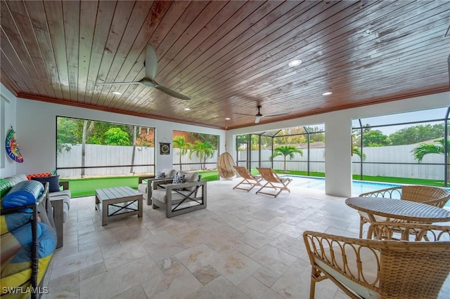 1300 Hilltop Dr, Naples, FL 34103 - sunroom with healthy amount of natural light