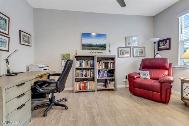 1256 Enbrook Loop, Naples, FL 34114 - office featuring baseboards, wood finished floors, and plenty of natural light